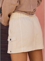 Roxy Cream Cotton Mini Skirt - Image 3 of 8