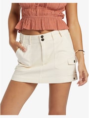 Roxy Cream Cotton Mini Skirt - Image 4 of 8
