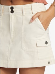 Roxy Cream Cotton Mini Skirt - Image 6 of 8