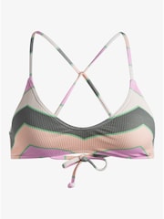 Roxy Green Multi Vista Stripe Bikini Top - Image 9 of 9