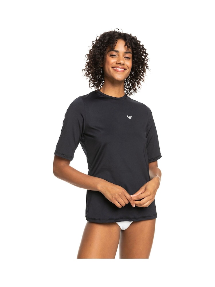 Roxy Black Wave Relaxed Fit Rash Vest - Image 1 of 11