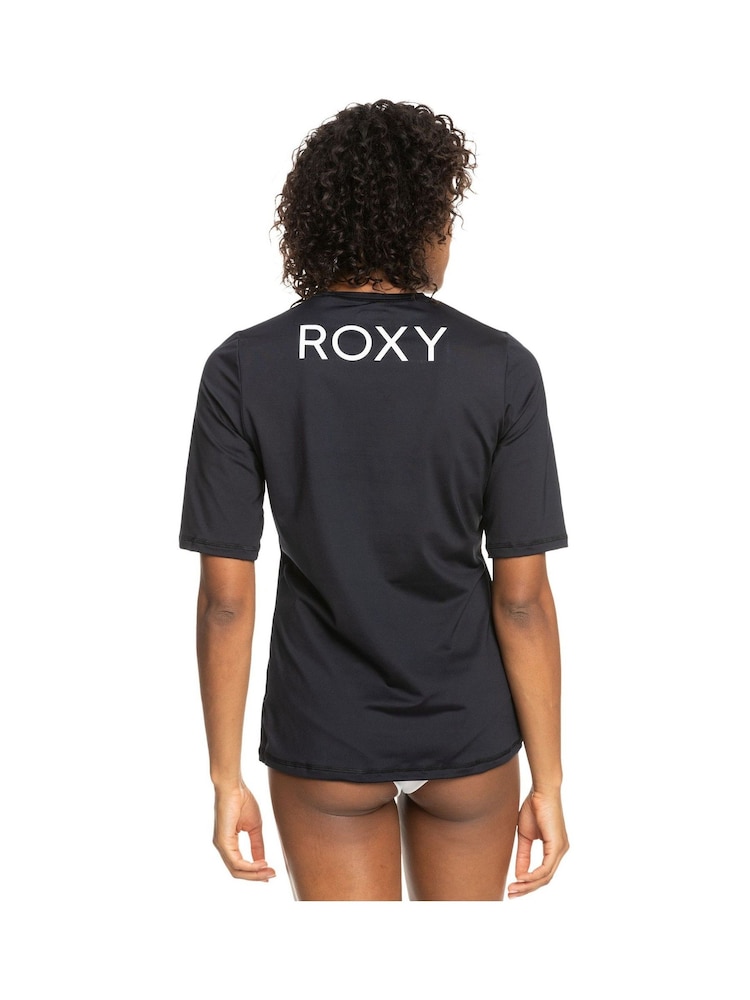 Roxy Black Wave Relaxed Fit Rash Vest - Image 2 of 11