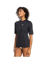 Roxy Black Wave Relaxed Fit Rash Vest - Image 3 of 11