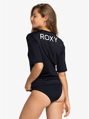 Roxy Black Wave Relaxed Fit Rash Vest - Image 6 of 11