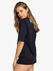 Roxy Black Wave Relaxed Fit Rash Vest - Image 7 of 11