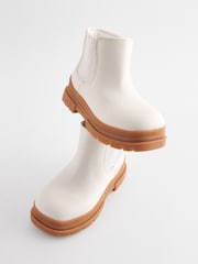 Bone White Chunky Sole Chelsea Boots - Image 5 of 6