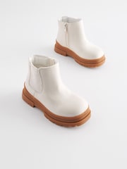 Bone White Chunky Sole Chelsea Boots - Image 6 of 6