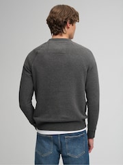 Superdry Grey Athletic Felt Applique Crew Neck Sweatshirt - Image 3 of 6