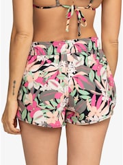 Roxy Pink Palm Print Board Shorts - Image 3 of 5