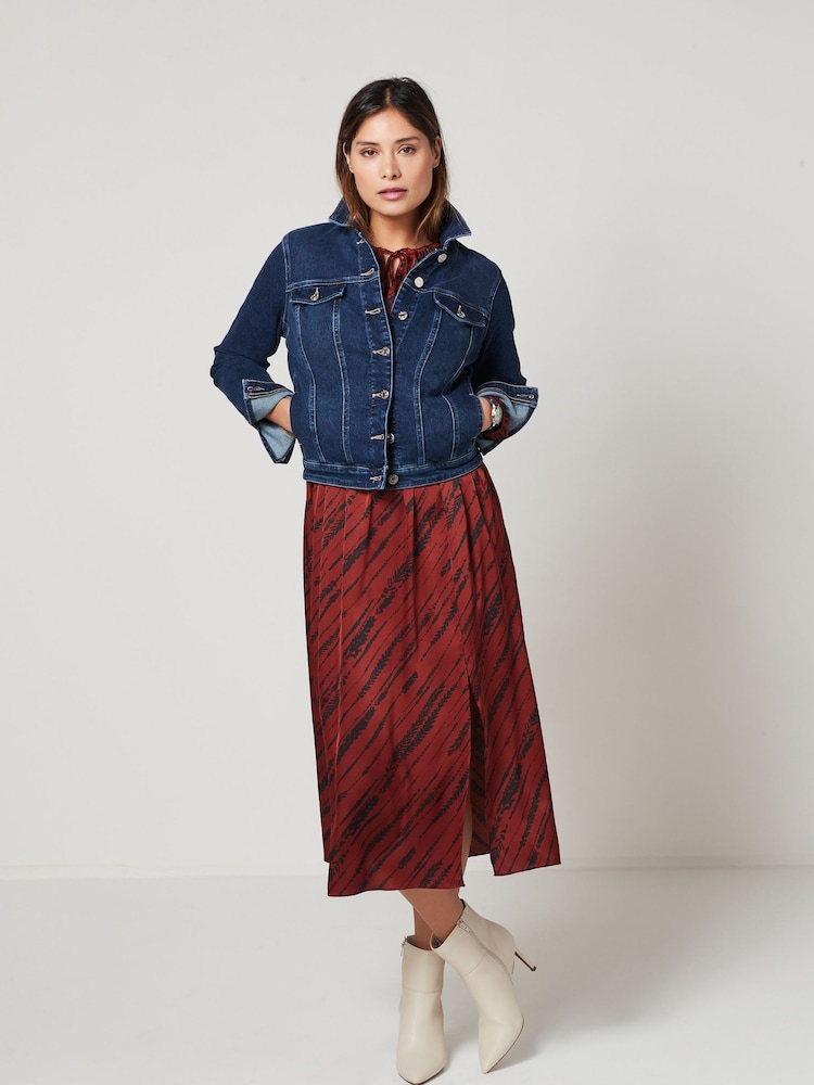 Dark Blue Fuller Bust Denim Jacket - Image 2 of 6