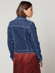 Dark Blue Fuller Bust Denim Jacket - Image 3 of 6