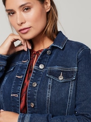Dark Blue Fuller Bust Denim Jacket - Image 4 of 6