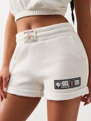 True Religion Grey Sporty  Foldover Patch Shorts - Image 3 of 6