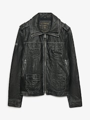Superdry Brad Faux Leather Military Jacket - Εικόνα 6 από 8