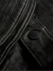 Superdry Brad Faux Leather Military Jacket - Εικόνα 7 από 8