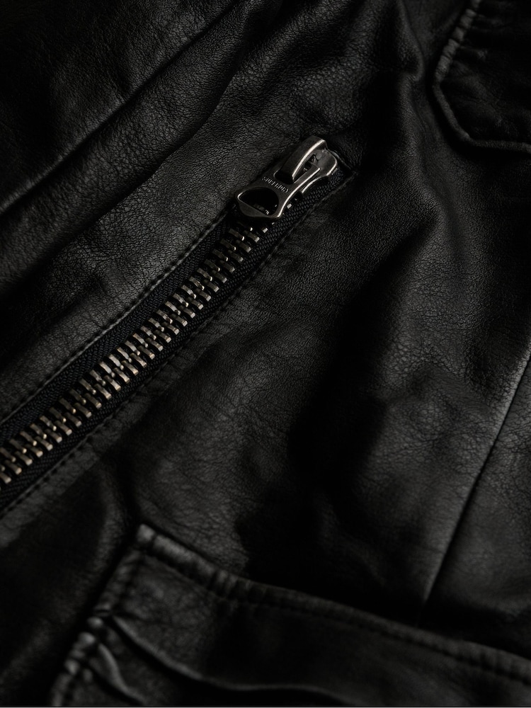 Superdry Brad Faux Leather Military Jacket - Εικόνα 8 από 8