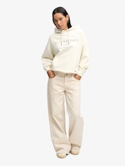 Superdry Ivory Luxe Casual Relaxed Hoodie - Image 3 of 6