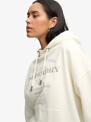 Superdry Ivory Luxe Casual Relaxed Hoodie - Image 4 of 6
