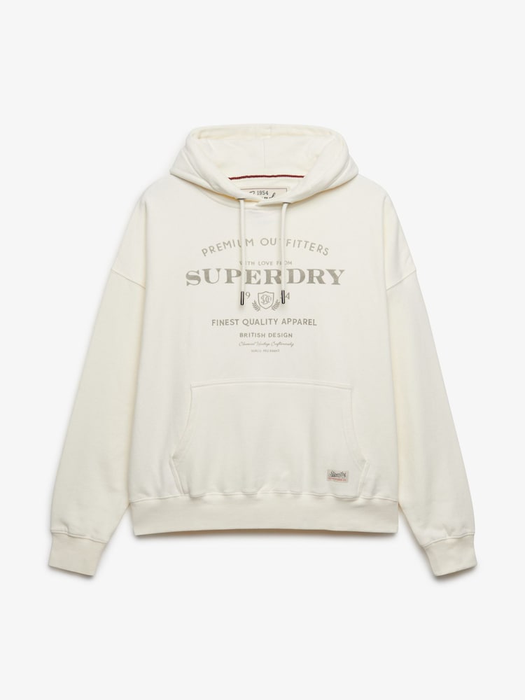 Superdry Ivory Luxe Casual Relaxed Hoodie - Image 6 of 6