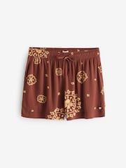 Roxy Lekeitio Bandana Print Brown Shorts - Image 5 of 5