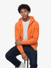 Superdry Orange Essential SD Co Logo Zip Hoodie - Image 2 of 7