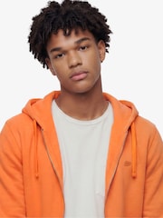 Superdry Orange Essential SD Co Logo Zip Hoodie - Image 5 of 7
