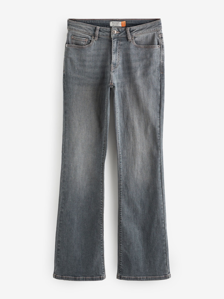 Grey Low Bootcut Jeans - Image 1 of 2 Grey Low Bootcut Jeans - Image 1 of 2