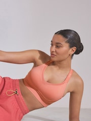 Coral Pink Active High Impact Sports Bra - Image 1 of 8