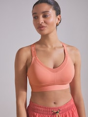 Coral Pink Active High Impact Sports Bra - Image 3 of 8