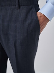 Navy Blue Check Suit: Trousers - Image 3 of 5