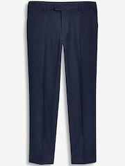 Navy Blue Check Suit: Trousers - Image 4 of 5