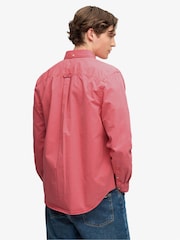 Superdry Pink Garment Dyed Long Sleeve Shirt - Image 2 of 7