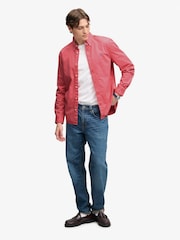 Superdry Pink Garment Dyed Long Sleeve Shirt - Image 3 of 7