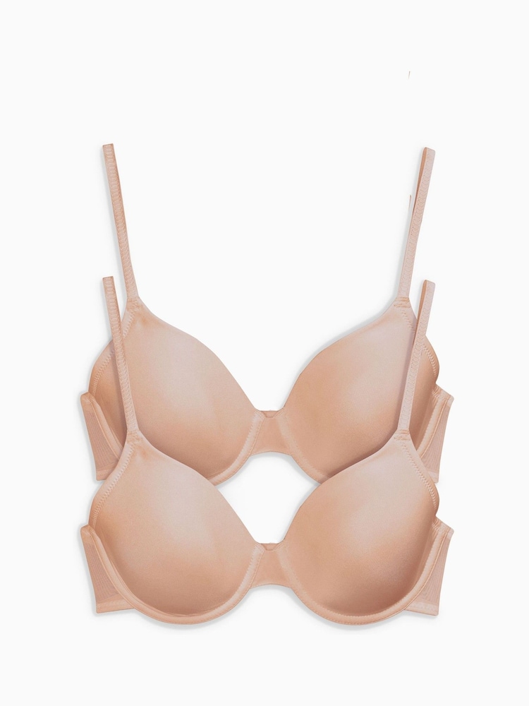 Praline Nude 2 Pack Light Pad Full Cup Smoothing Ultimate Comfort T-Shirt Bra A-E - Image 5 of 5