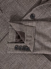 Reiss Brown Sandown Modern Fit Single Breasted Check Blazer - Image 5 of 6