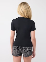 True Religion Black Classic Crew Neck T-Shirt - Image 5 of 6