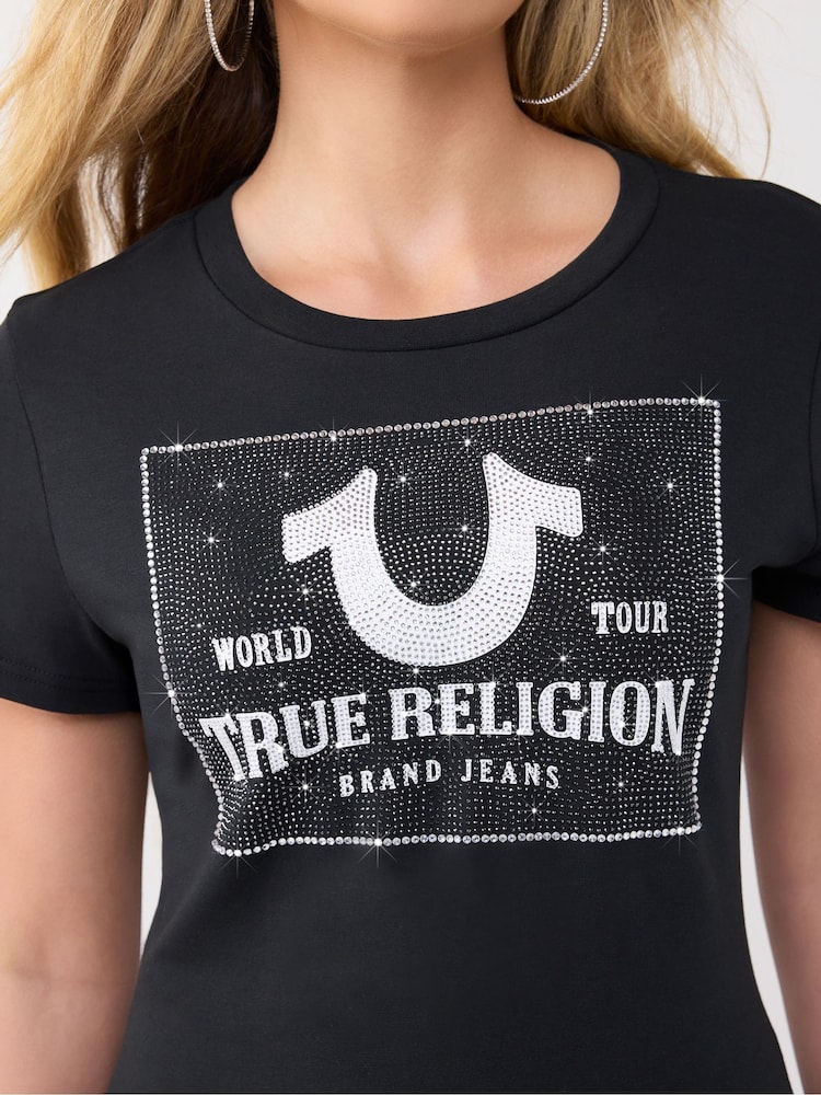 True Religion Black Classic Crew Neck T-Shirt - Image 6 of 6 True Religion Black Classic Crew Neck T-Shirt - Image 6 of 6