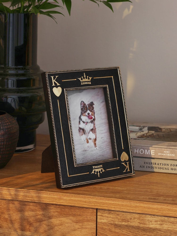 Black King Playing Card Photo Frame - Image 1 of 5