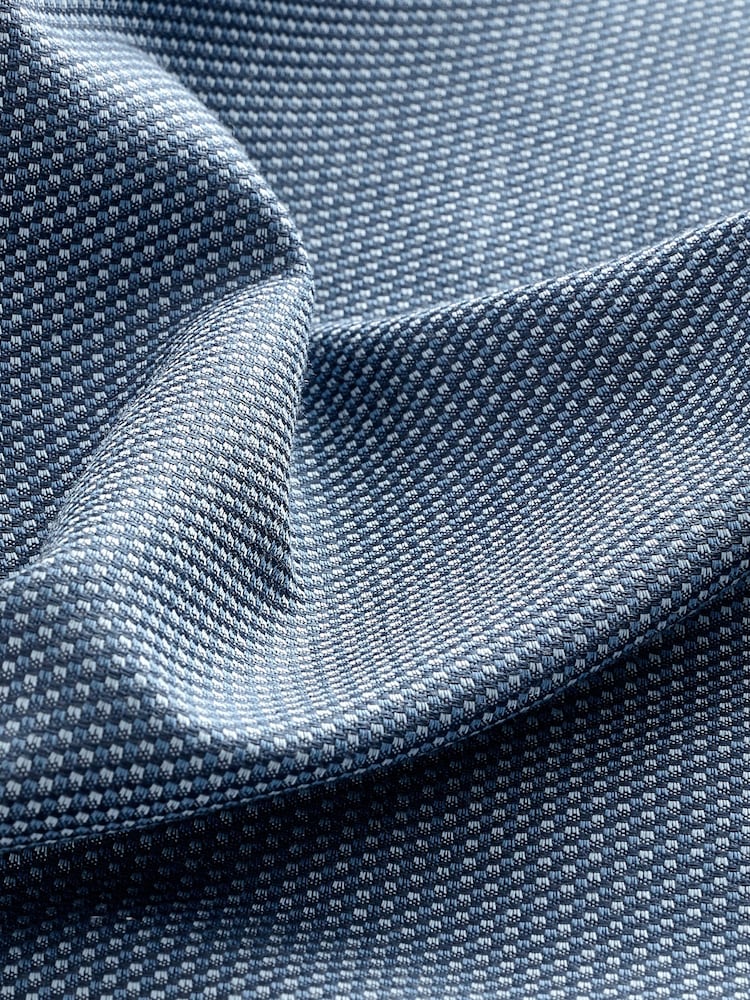 Navy Blue Regular Fit Trimmed Formal Shirt - Image 7 of 7