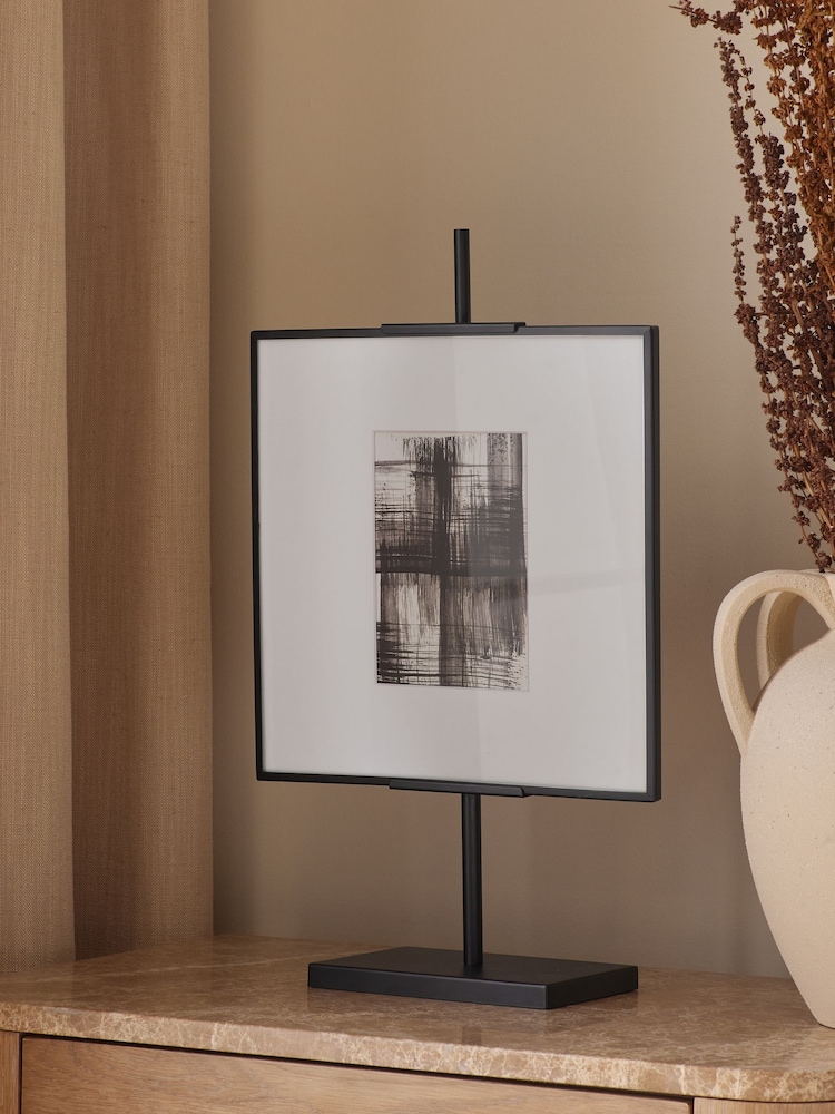 Black N. Premium Easel Photo Frame - Image 2 of 6