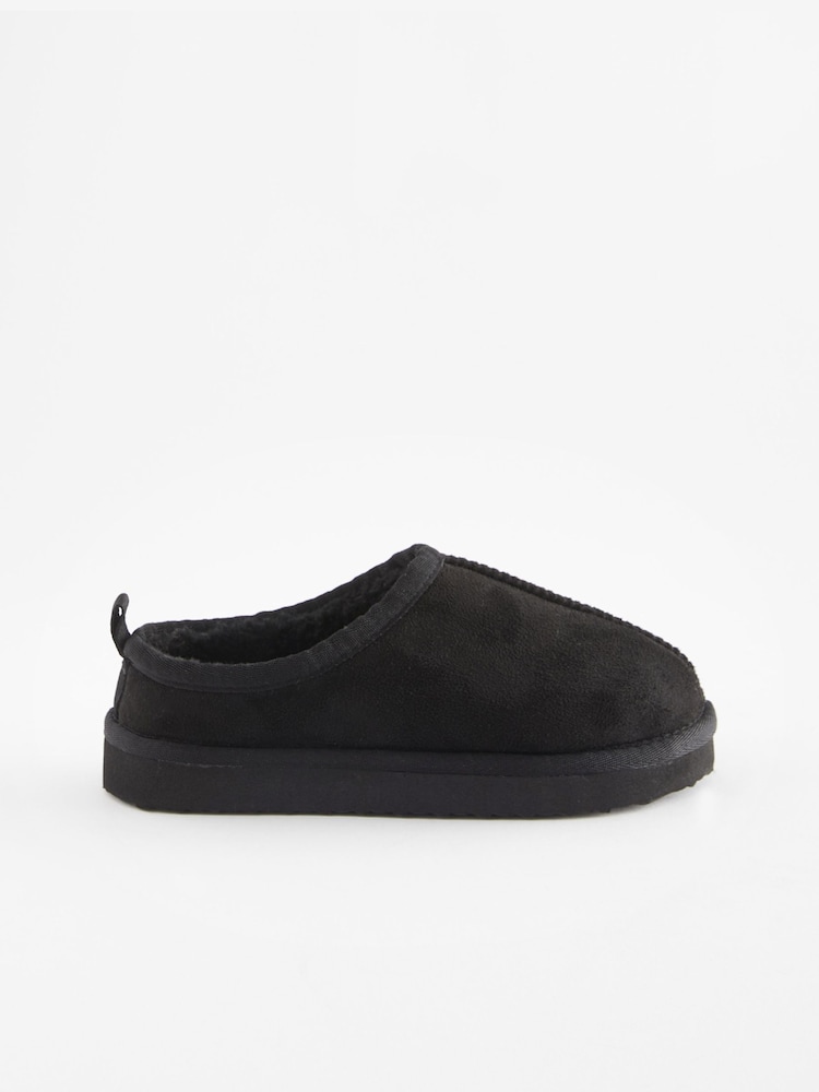 Black Cosy Mule Slippers - Image 1 of 4