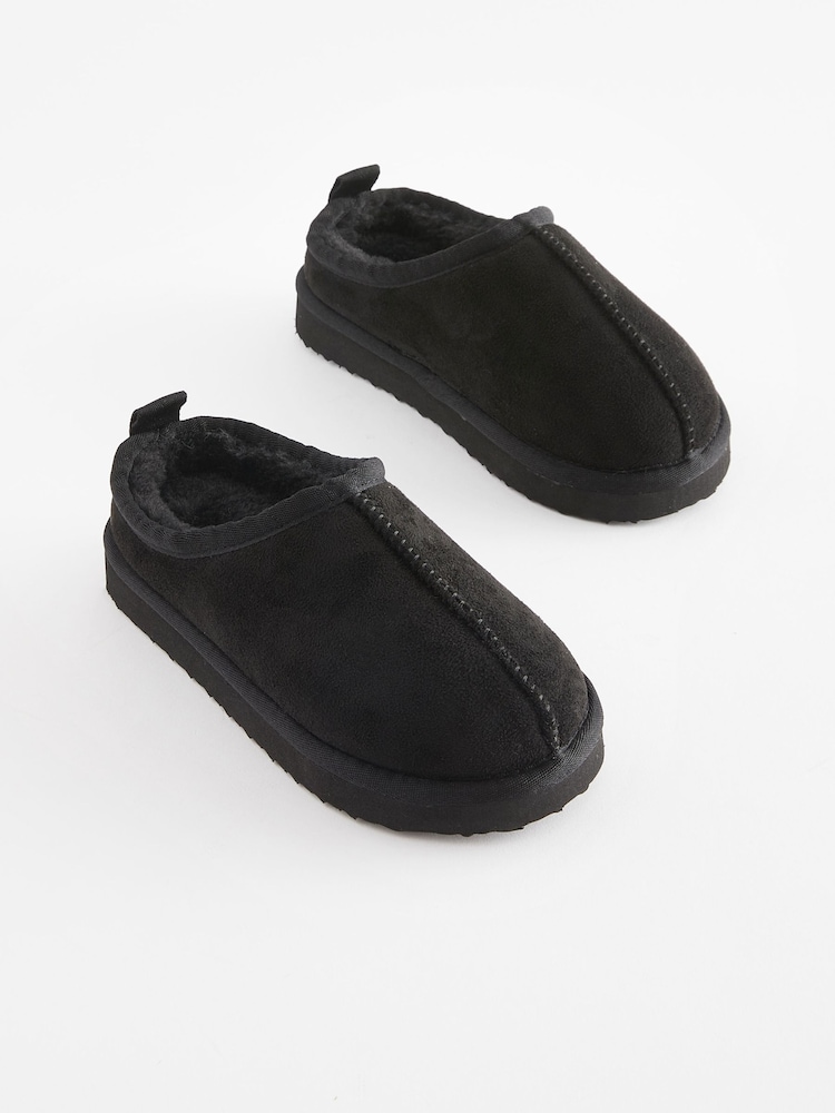 Black Cosy Mule Slippers - Image 2 of 4