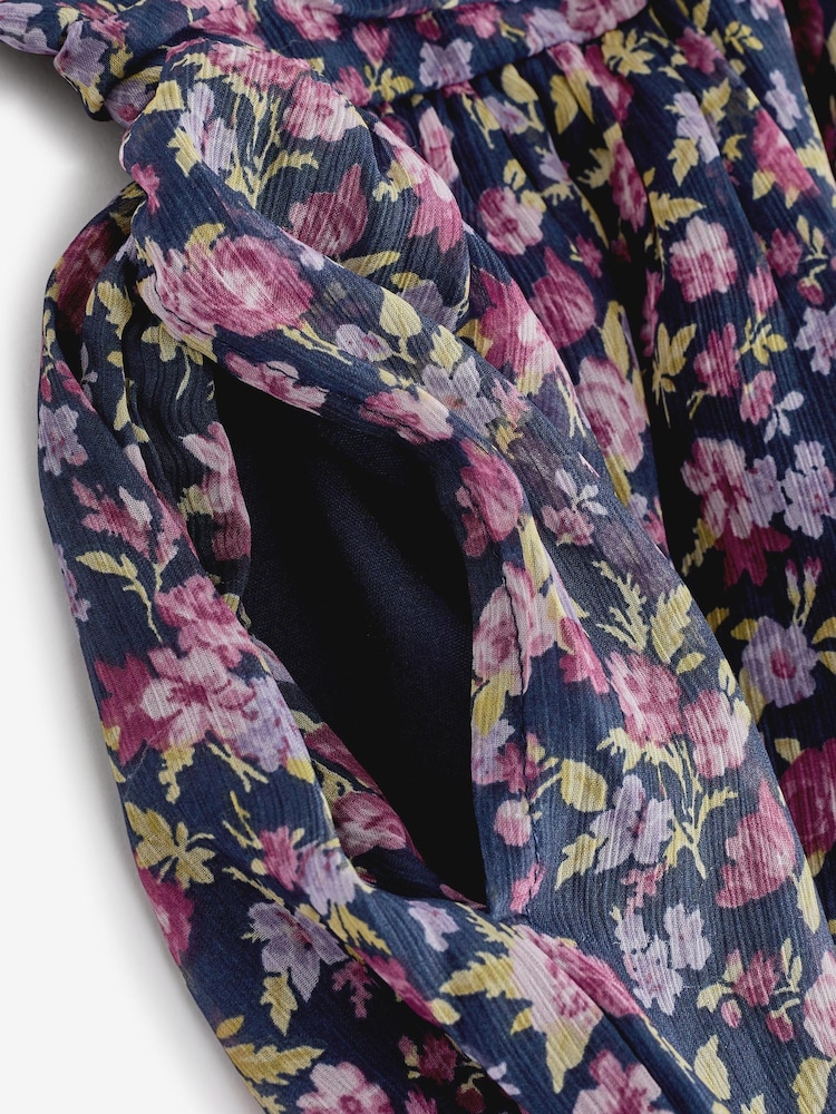 Abercrombie & Fitch Chiffon Floaty Black Dress - Image 3 of 3 Abercrombie & Fitch Chiffon Floaty Black Dress - Image 3 of 3