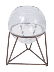 Libra Copper Garden Bersa Small Table Fishbowl Planter - Image 2 of 2