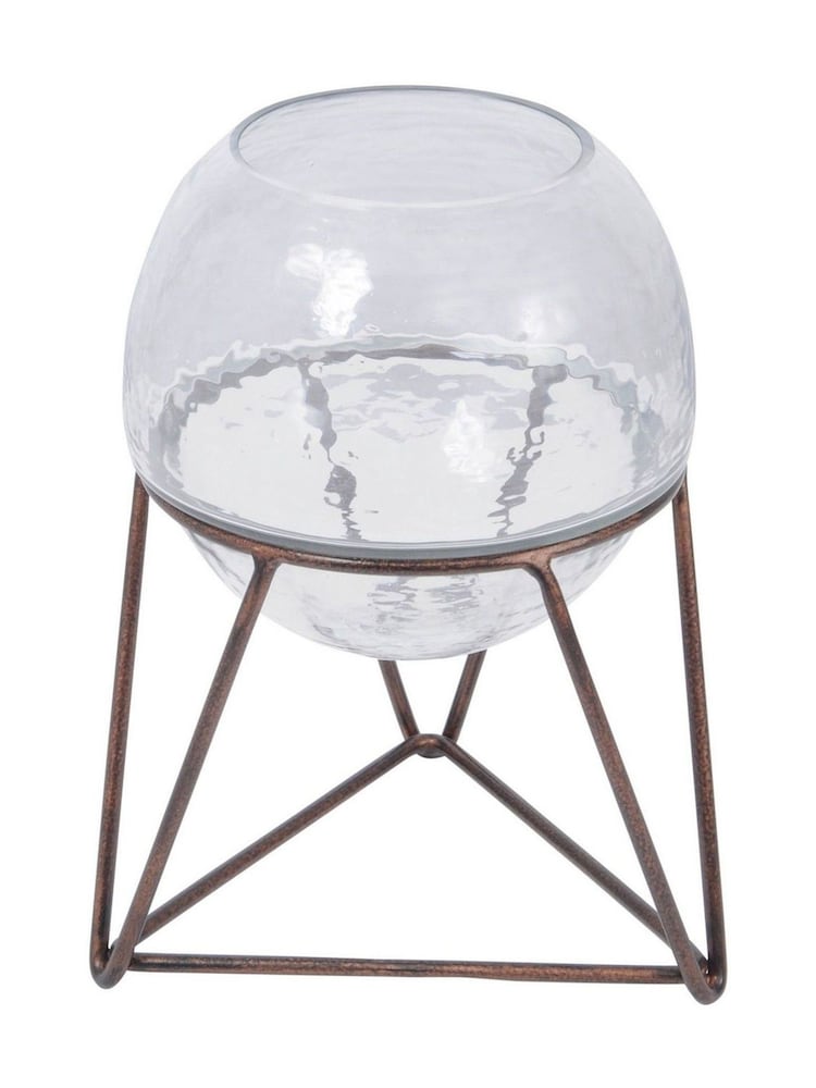 Libra Copper Garden Bersa Small Table Fishbowl Planter - Image 2 of 2