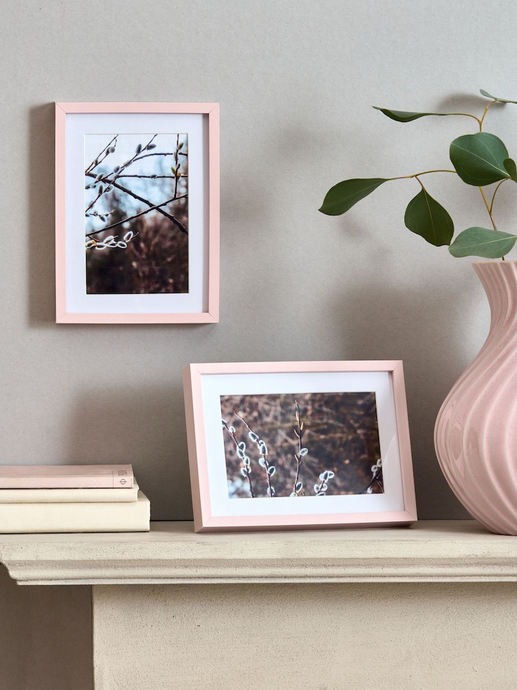 Set of 2 Pink Parker Photo Frames - Image 1 of 6