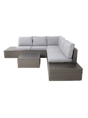 Charles Bentley Grey Garden Rattan Corner Lounge Set - Image 6 of 6