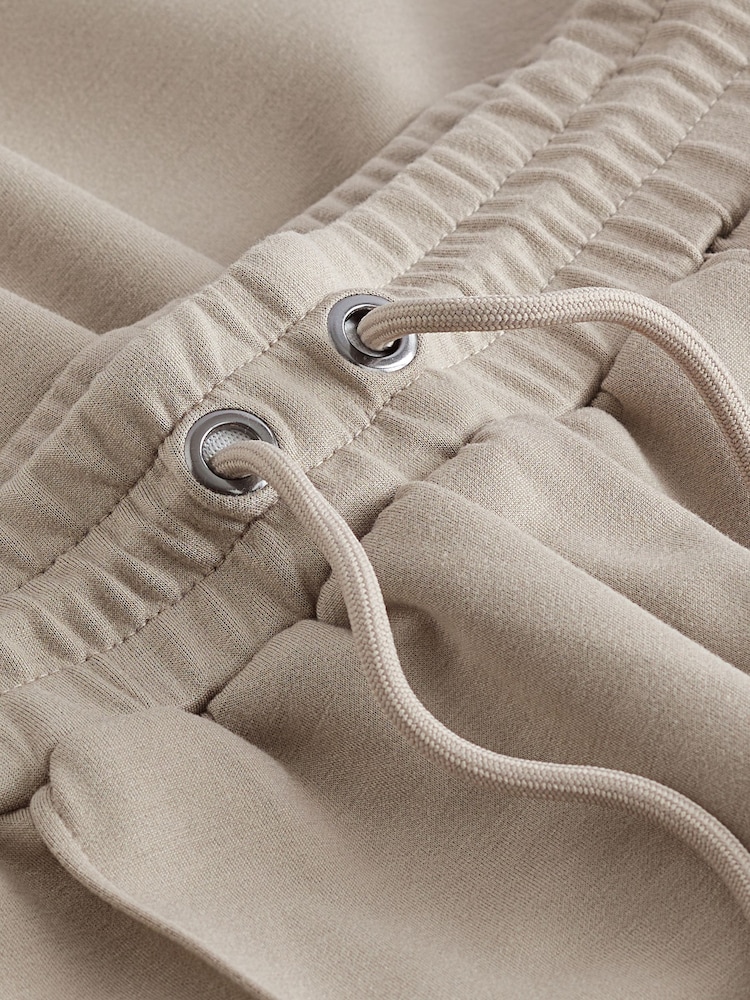 Stone Slinky Wide Leg Co-ord Side Stripe Track Trousers - Image 6 of 6