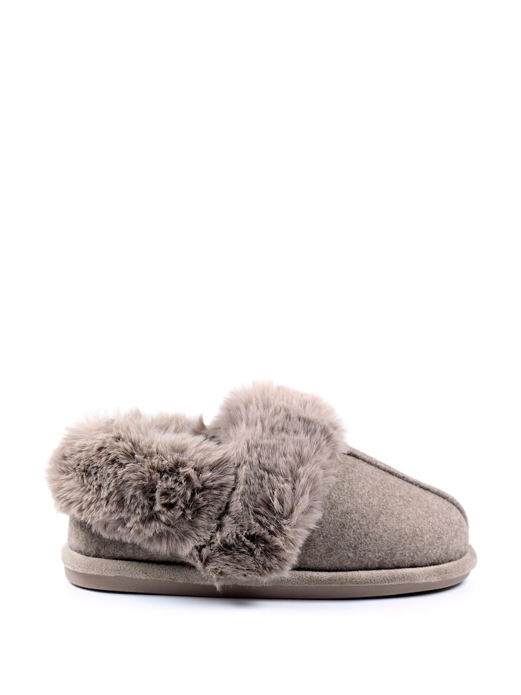 Lunar Ember Faux Fur Trim Slippers - Image 2 of 6