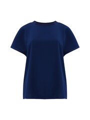 French Connection Blue Crepe Light Crew Neck Top - Image 5 of 5